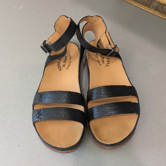 Kork Ease Audrina Sandal in Black Leather - Picture 2 of 10